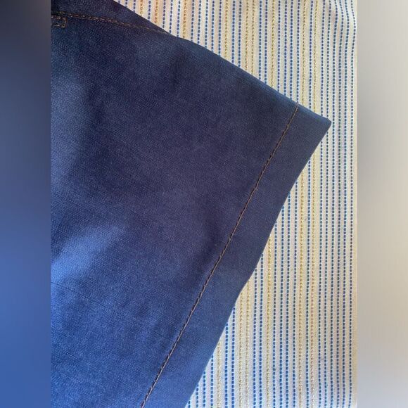 Akris Punto Pencil Skirt Size 6 Denim Dark Blue Lined Pocket - Picture 11 of 16